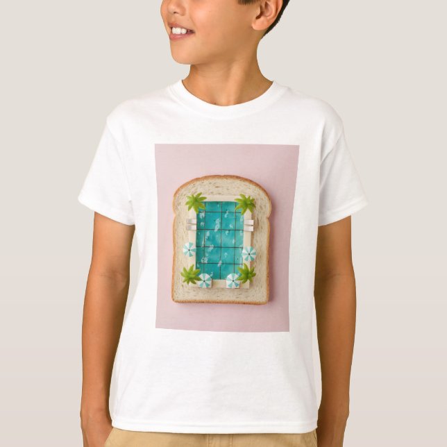Camiseta Pastel Vaporwave Pool Toast (Anverso)