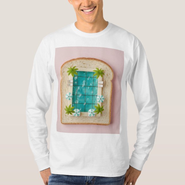 Camiseta Pastel Vaporwave Pool Toast (Anverso)