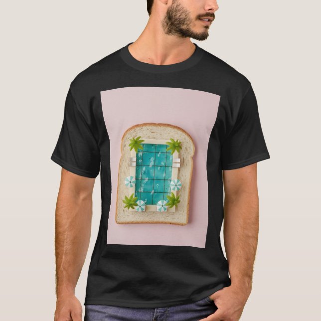 Camiseta Pastel Vaporwave Pool Toast (Anverso)