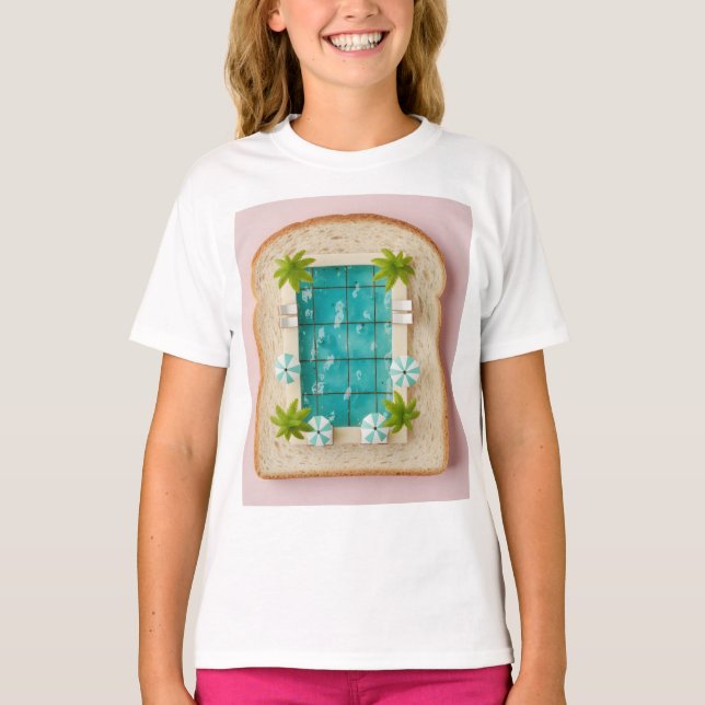 Camiseta Pastel Vaporwave Pool Toast (Anverso)