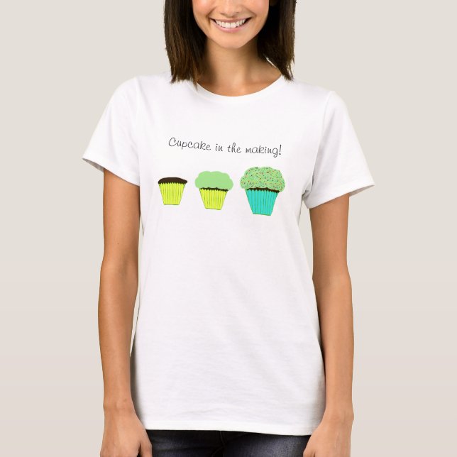 Camiseta Pastel verde en proceso (Anverso)