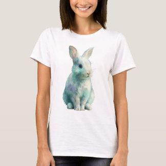 Camiseta Pastel Watercolor Whimsical Bunny Rabbit Women