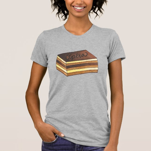 Camiseta Pastelería francesa Opéra Cake Dessere (Anverso)