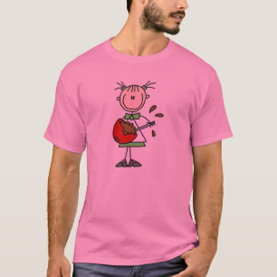 Camiseta Pastelero de figuras de palitos mezclando masa