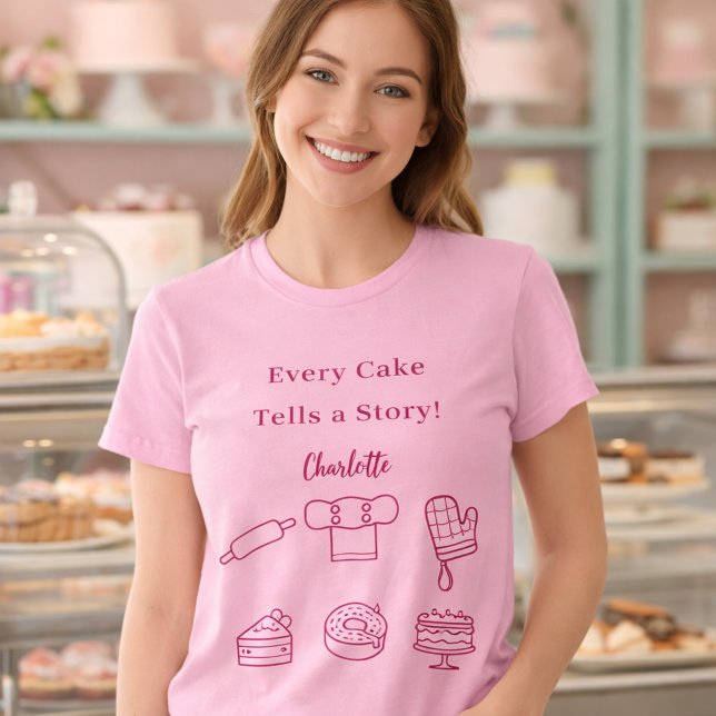 Camiseta Pastelero de utensilios de cocina con escritura ro (Subido por el creador)