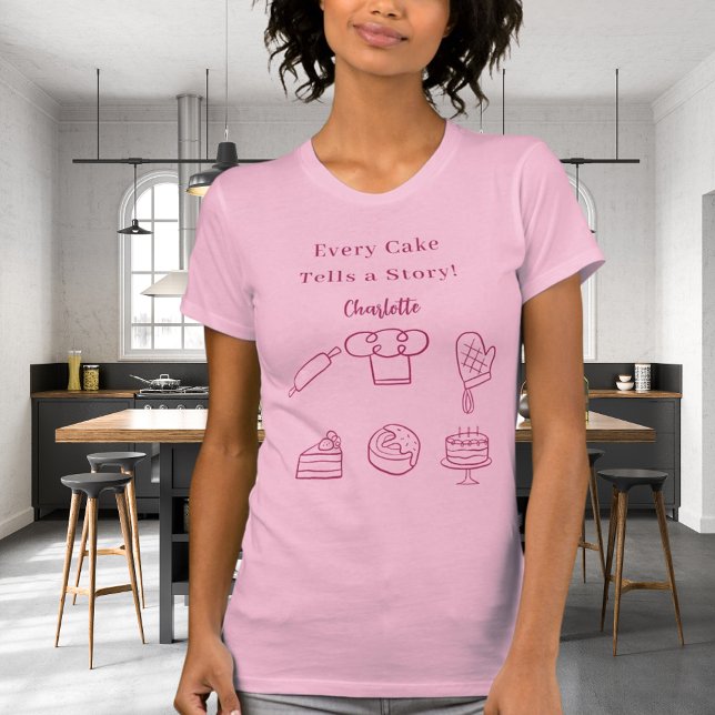 Camiseta Pastelero de utensilios de cocina con escritura ro (Subido por el creador)