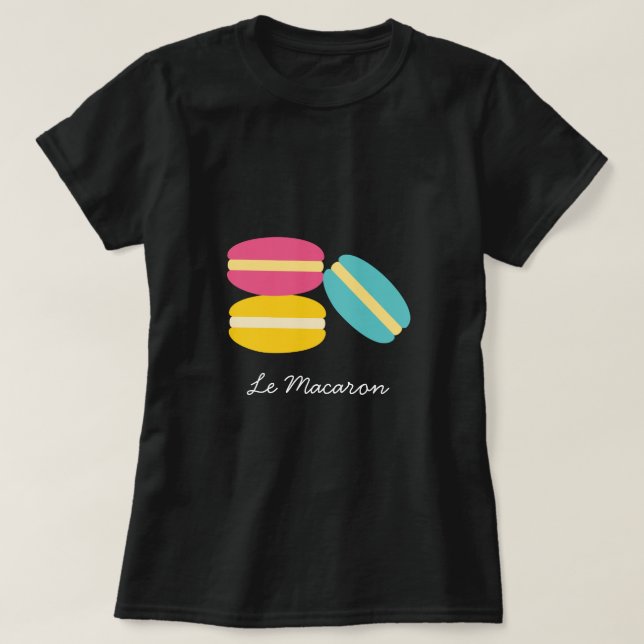 Camiseta Pasteles coloridos de macarón francés (Diseño del anverso)