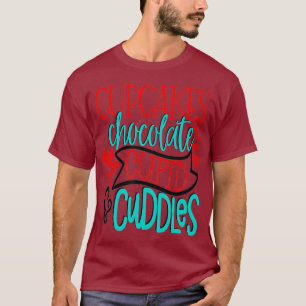 Camiseta Pasteles De Chocolate Cupido Cubos Cuidados Día De