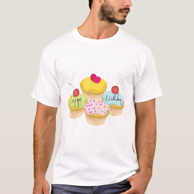Camiseta Pasteles de cumpleaños (Anverso)