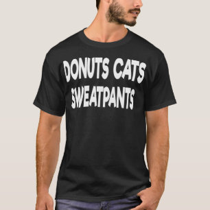 Camiseta pasteles de cumpleaños de donuts cats