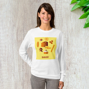 Camiseta Pasteles de pan con temas de panadería y dulces