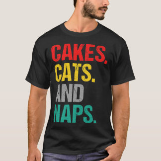 Camiseta Pasteles Gatos y Napas Tartas para picar