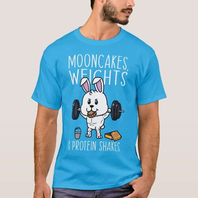 Camiseta Pasteles lunares, pesos y sacudidas de proteínas,  (Anverso)
