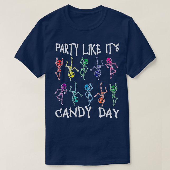 Camiseta Pasteles Skeleton Halloween (Diseño del anverso)