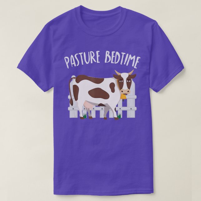 Camiseta Pasteur Bedtime Funny Cute Cow Pajamas PJ (Diseño del anverso)