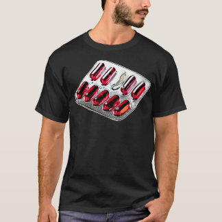 Camiseta Pastillas de cápsulas rojas