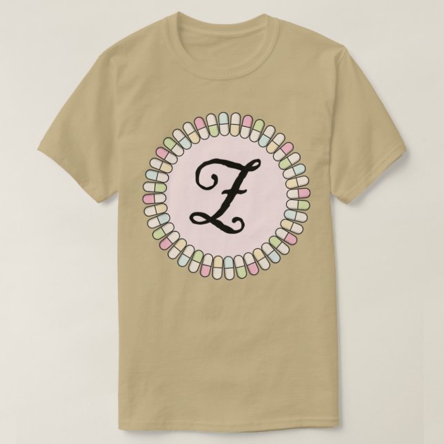 Camiseta Pastillas dulces Iniciales Z 1 (Diseño del anverso)