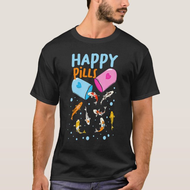 Camiseta Pastillas Felices para Peces Koi (Anverso)