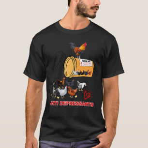 Camiseta Pastillas Felices para Pollos Antidepresivos Granj