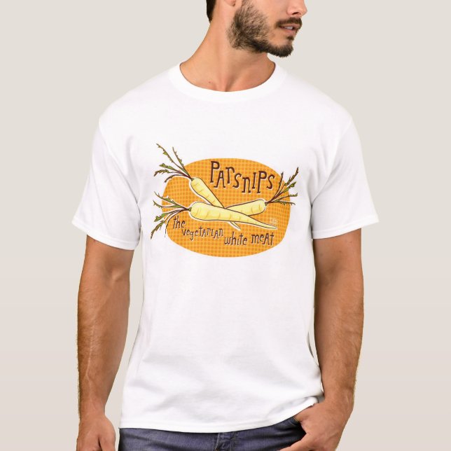 Camiseta pastinacas la carne blanca vegetariana (Anverso)
