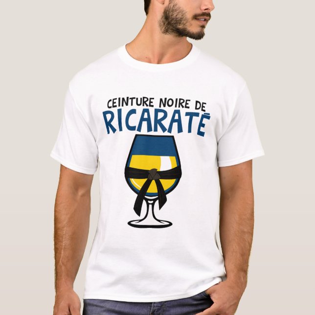 Camiseta pastis verre alcool humour apero 51 ricarate ceint (Anverso)