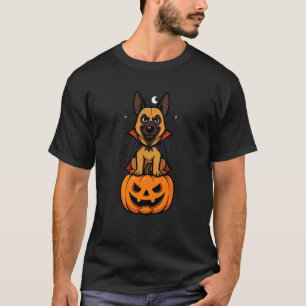 Camiseta Pastor Alemán Amante De Calabaza De Halloween Vamp