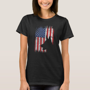 Camiseta Pastor Alemán Americano Bandera Usa Patriótico Per