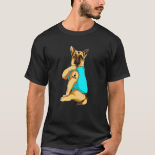 Camiseta Pastor Alemán Amo a Mamá Ropa de Tatuaje Perro Mam