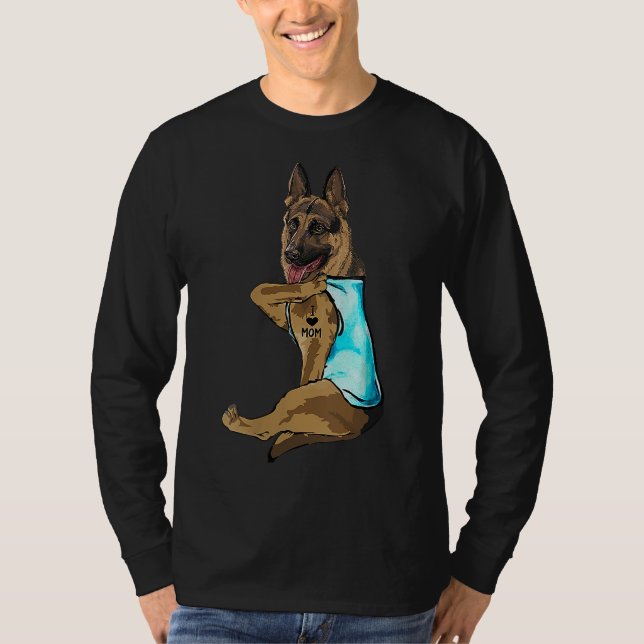 Camiseta Pastor alemán amo a mamá Tattoo (Anverso)