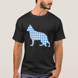 Camiseta Pastor Alemán Amor Divertido Mascota Dog Gingham P