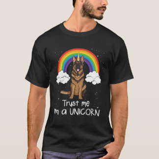 Camiseta Pastor Alemán Arcoiris Confía En Mí Soy Un Perro U