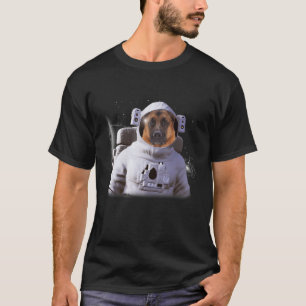 Camiseta Pastor Alemán Astronauta Profundo En Espacio Cósmi