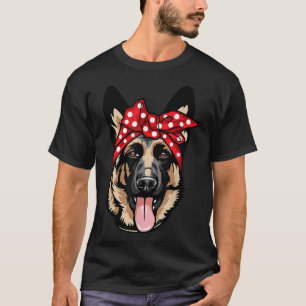 Camiseta Pastor Alemán Bandana Perro Por La Madre Del Perro