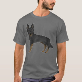Camiseta Pastor Alemán Bi-Negro GSD Perro Cute Perro Carica