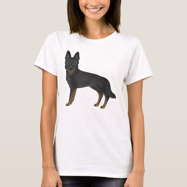 Camiseta Pastor alemán biegorrino adorable perro de dibujos (Anverso)