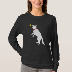 Camiseta Pastor Alemán Blanco GSD Captura Tenne Amarilla