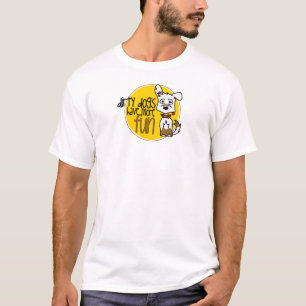 Camiseta Pastor alemán blanco - logotipo amarillo