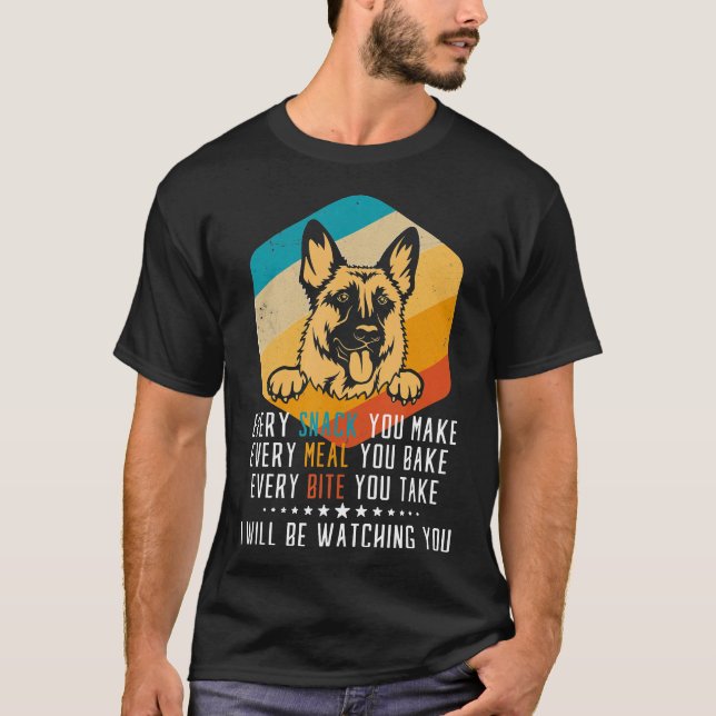 Camiseta Pastor Alemán Cada Aperitivo Que Haces Cada Comida (Anverso)
