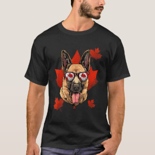 Camiseta Pastor Alemán Canadiense Hoja de Arce Canadá Fl