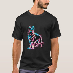 Camiseta Pastor alemán como diseño de dibujos animados
