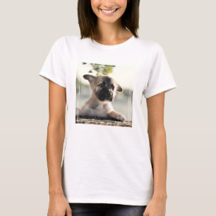 Camiseta Pastor alemán con borde