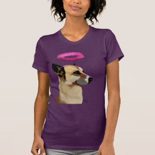 Camiseta Pastor Alemán Con Halo Rosa