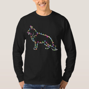 Camiseta Pastor Alemán Con Navidades Luz De Navidad 2022