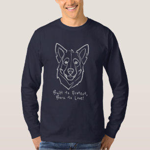 Camiseta Pastor Alemán, Construido para Proteger, Nacido pa