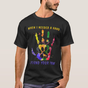 Camiseta Pastor Alemán Cuando Necesitaba Una Mano Encontré 