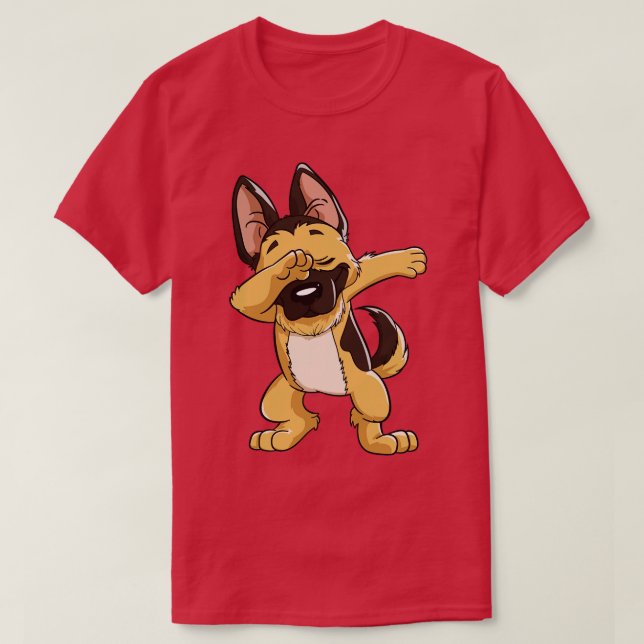 Camiseta Pastor alemán Dabbing Cuppy Gracioso Dab Dance Reg (Diseño del anverso)