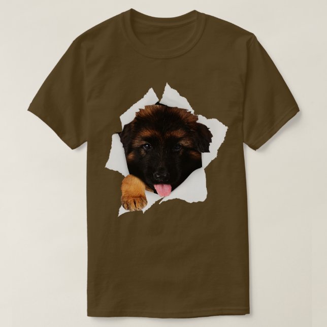 Camiseta Pastor alemán de camisas de pastores alemanes dent (Diseño del anverso)