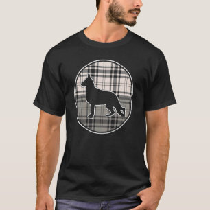 Camiseta Pastor Alemán de cuadros
