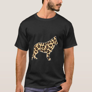 Camiseta Pastor Alemán de Cuadros de Leopardo Amante de Cac
