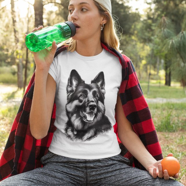 Camiseta Pastor alemán de dibujo (Subido por el creador)
